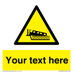 Custom warning grounding narrow boat on lock cill